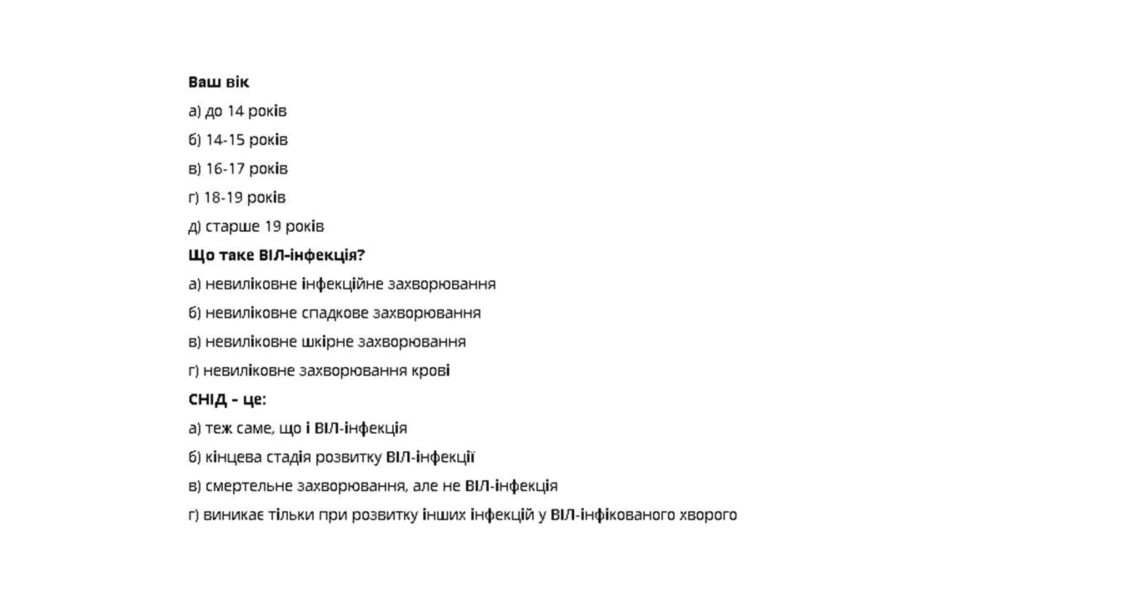 Обізнаність студентів стоматологічного факультету на знання проблеми ВІЛ/СНІДу