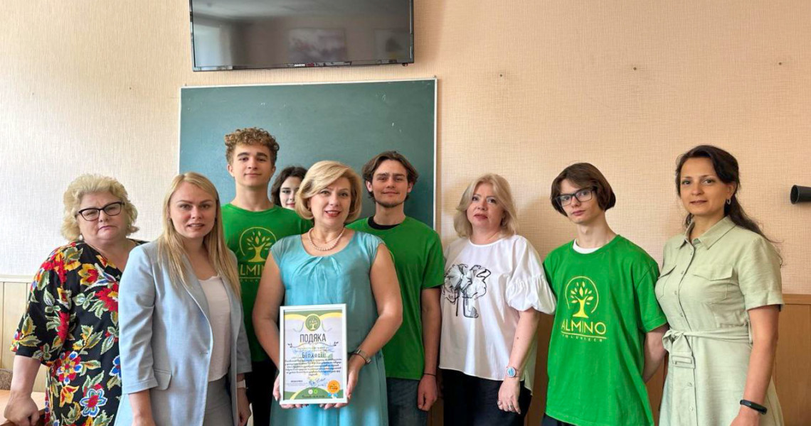 Подяки за співпрацю та підтримку висловлюють волонтери «Almino” від Студентського парламенту ПДМУ