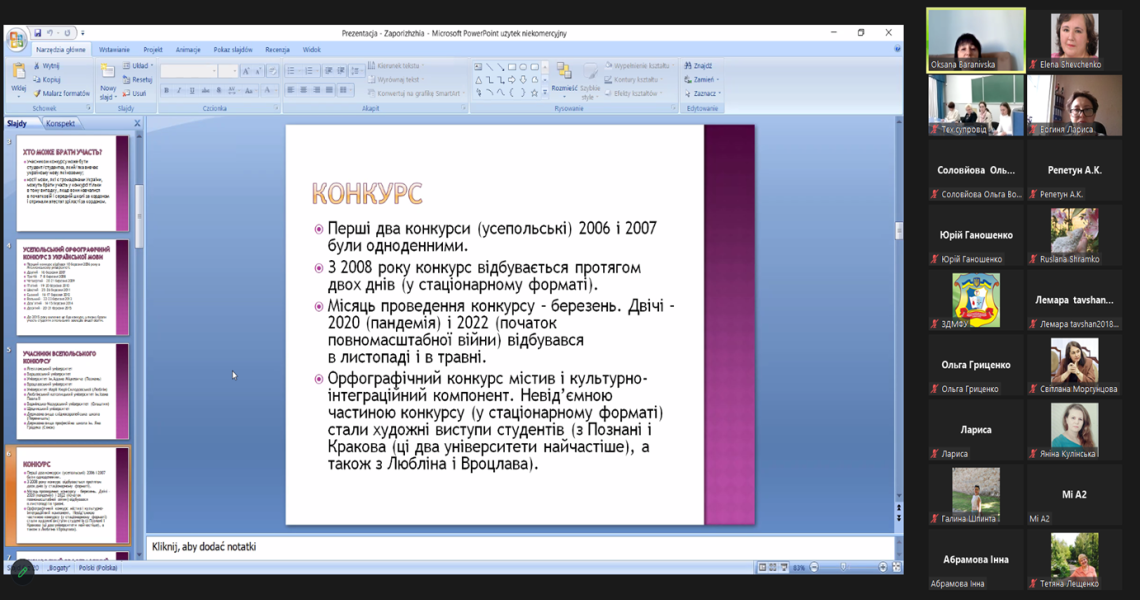 Участь у Міжнародній науково-практичній конференції / Participation in the International Scientific and Practical Conference