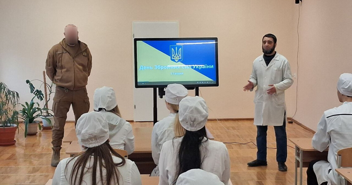 Зустріч зі захисником України на кафедрі анатомії людини / Meeting with a Defender of Ukraine at the Department of Human Anatomy