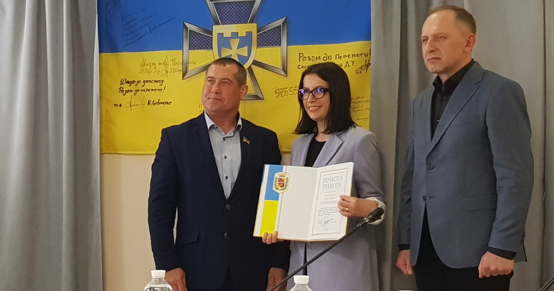 Асистентку кафедри дитячої стоматології ПДМУ відзначено грамотою ПОВА з нагоди Дня науки