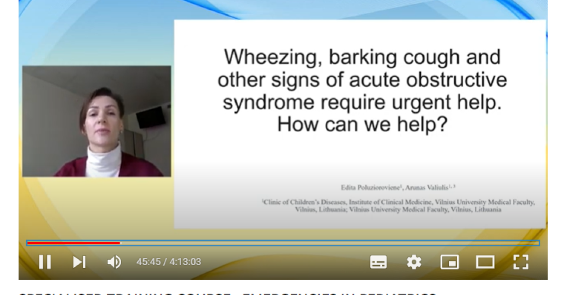 18 – 21 лютого 2023 року в онлайн форматі за підтримки Литовського педіатричного товариства та Європейської академії педіатрії відбувся спеціальний тренінг-стажування