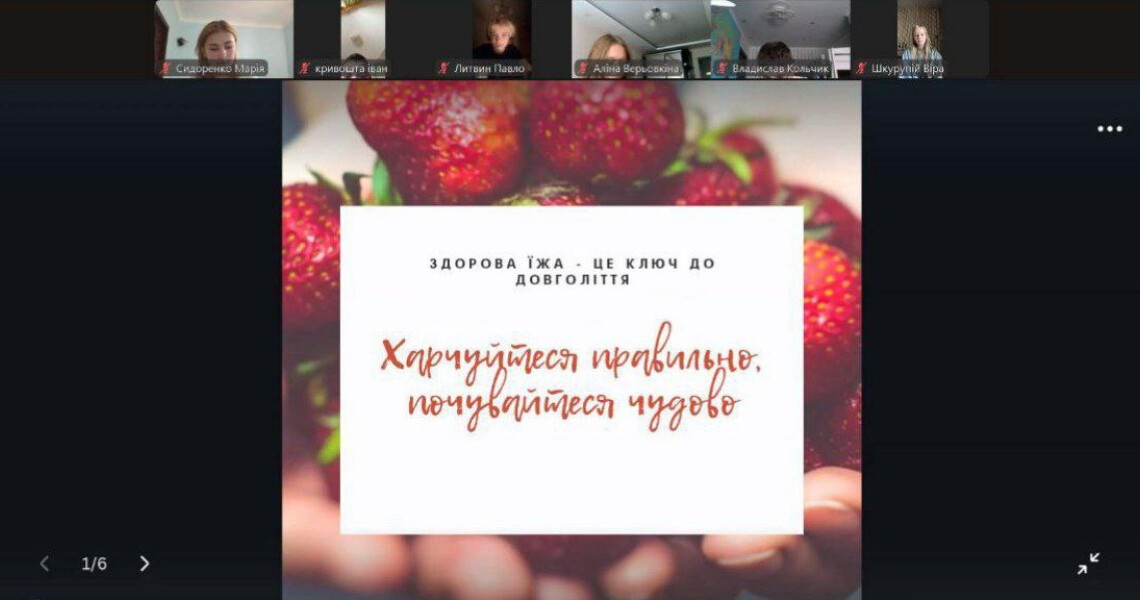 Як харчуватися правильно: студенти ПДМУ провели Zoom-зустріч зі школярами / Healthy Nutrition: PSMU Students Held a Zoom Meeting with Schoolchildren