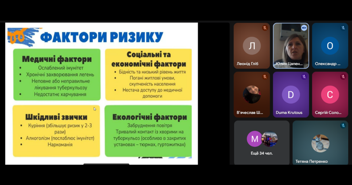 До Всесвітнього дня боротьби з туберкульозом у ПДМУ провели онлайн-лекцію для студентів Лисичанського коледжу