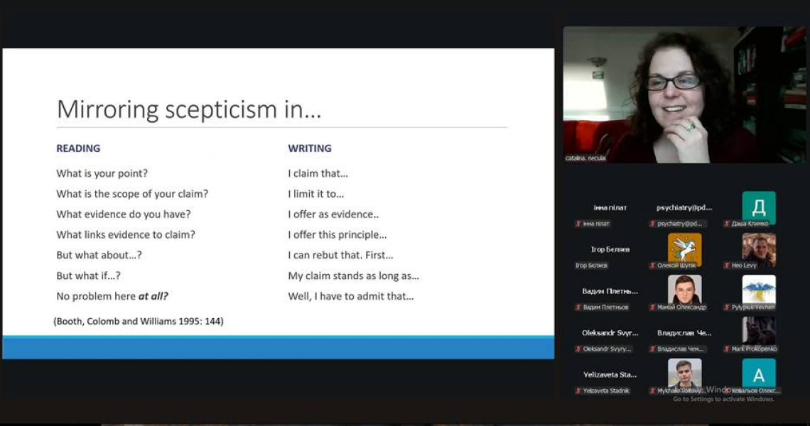 Здобувачі освіти ПДМУ відвідали онлайн лекцію від представниці Університету Ковентрі (Велика Британія)