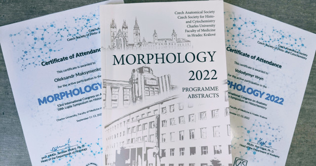 Наука долає кордони: аспірант ПДМУ був спікером на 53-му Міжнародному Конгресі з Анатомії та 58-му Лойда Симпозіумі з Гістохімії – «MORPHOLOGY 2022»